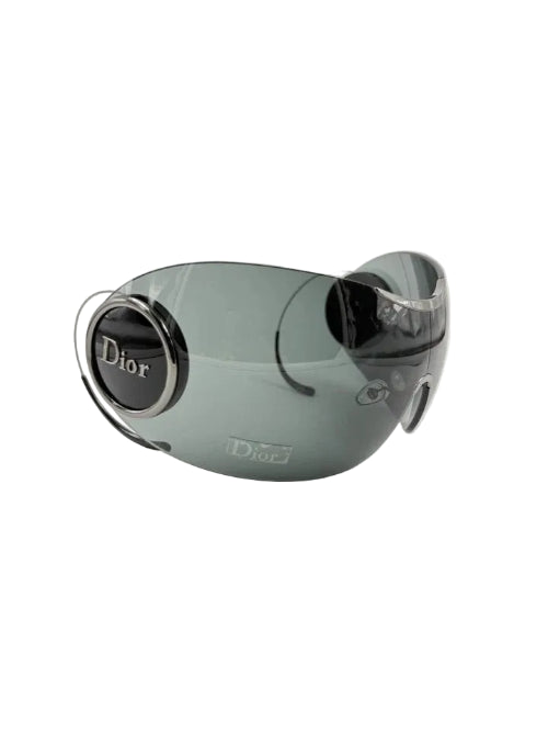 Dior Sport 1 KJ1VA Y2k Black-Silver Mask Shield Wrap Sunglasses Frame