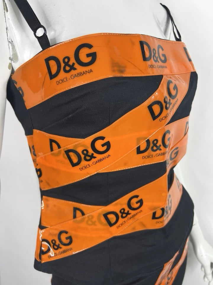 Dolce & Gabbana D&G Logo Tape Skirt Set