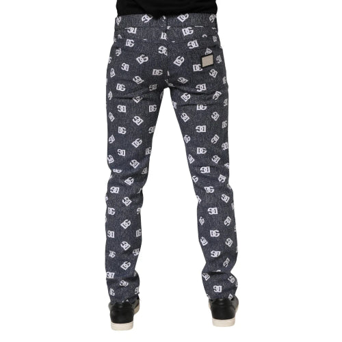 Dark gray jogger pants with a pattern on a white background