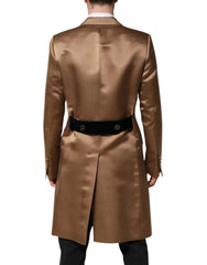 Dolce & Gabbana Silk Single Breasted Trench Coat