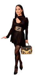 Fendace X Versace X Fendi Cutout Cocktail Dress
