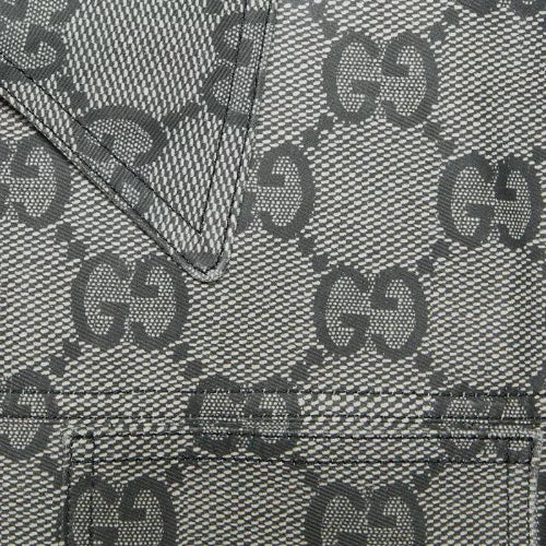 Gucci GG Print Leather Jacket