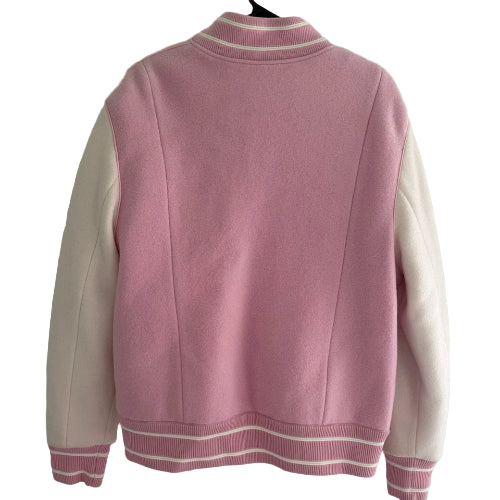 Givenchy Pink Varsity Wool Bomber Jacket