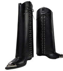 Givenchy Iconic Shark Lock Cowboy Leather Boots