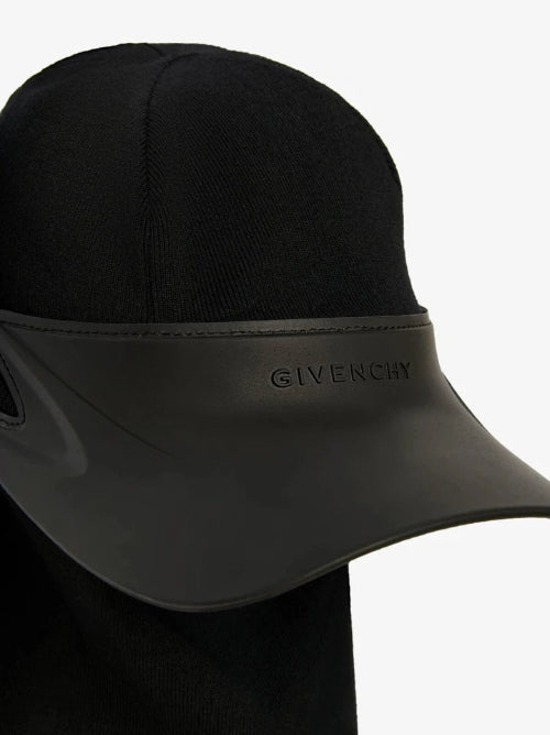 Givenchy Wool Knitted Balaclava Visor - Black BNWT
