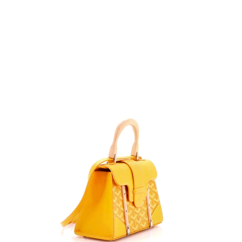 Goyard Structured Saigon Top Handle Leather Mini Bag