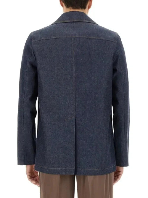Gucci Men's Blue Denim Double Breasted Jacket - BNWT