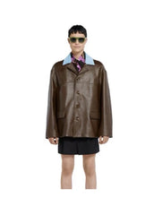 Gucci Embossed Leather Coats