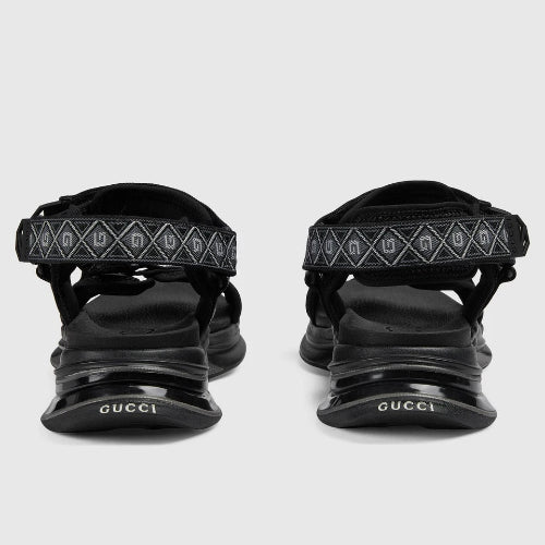 Gucci G Square Canvas Run Sandals