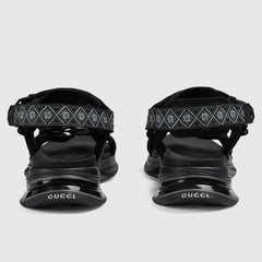 Gucci G Square Canvas Run Sandals