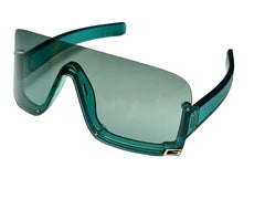 Gucci Sunglasses GG1637S Green Shield Small 99-115 Authentic