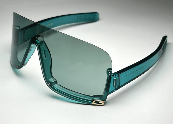Gucci Sunglasses GG1637S Green Shield Small 99-115 Authentic