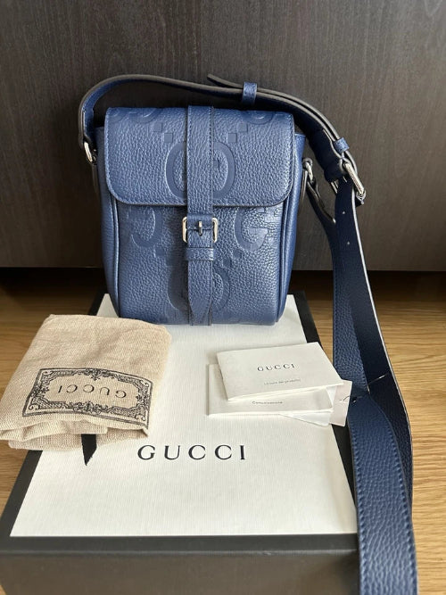 Gucci Jumbo GG Small Messenger Crossbody Bag