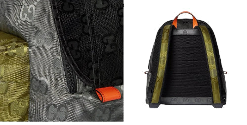 Backpack with Gucci logo on a white background