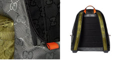 Backpack with Gucci logo on a white background