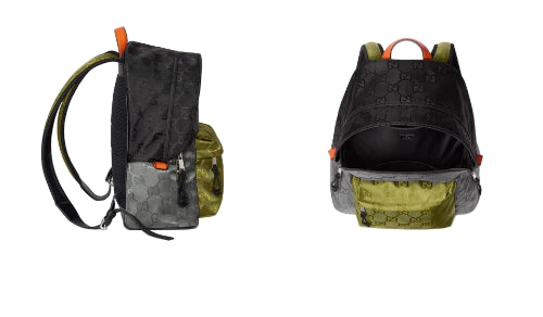 Gucci backpack displayed on a white background
