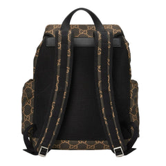 Backpack with a patterned design on a white background