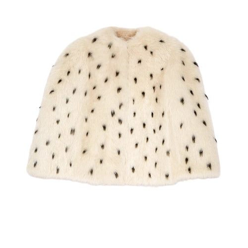 Gucci Shearling Short Cape Coat