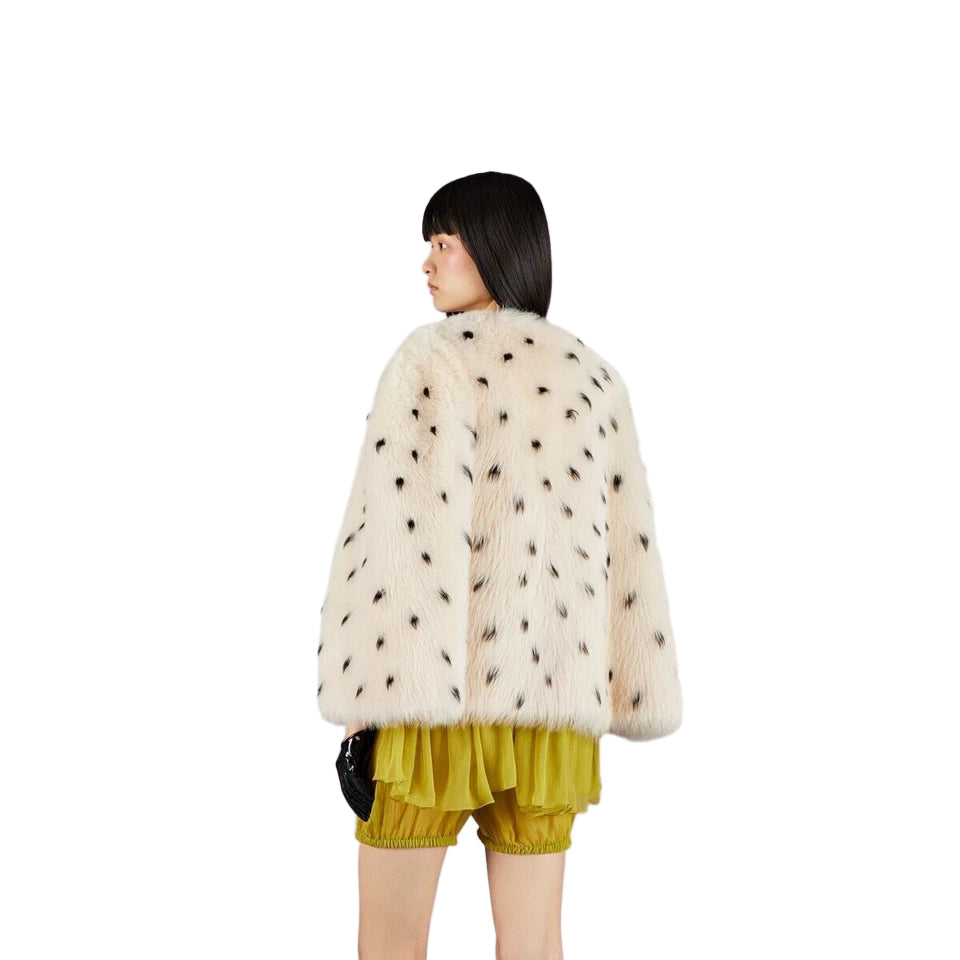 Gucci Shearling Short Cape Coat