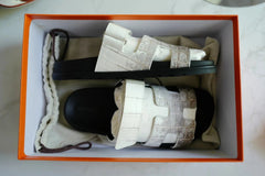 HERMÈS Niloticus Crocodile Himalaya Sandals