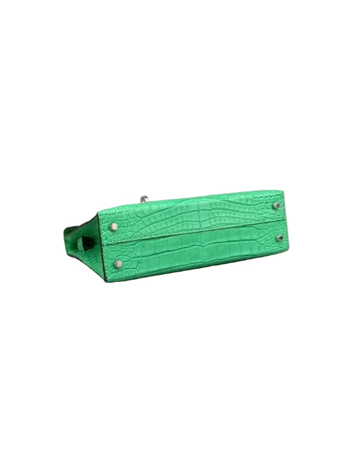 Hermès Mini Kelly II 20 Matte Alligator Vert Comics Shoulder Bag