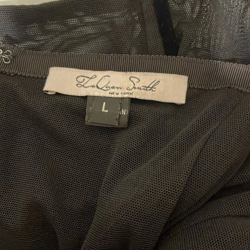 Lauren Smith label on a dark gray garment with size 'L'.