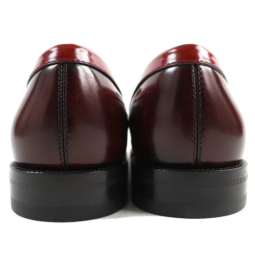 Pair of brown dress shoes on a white background