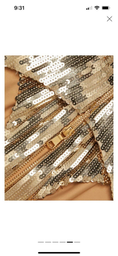 LaQuan Smith Sequin Bodysuit