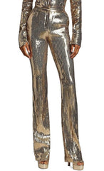 Laquan Smith Silk-Lined Straight-Leg Pants