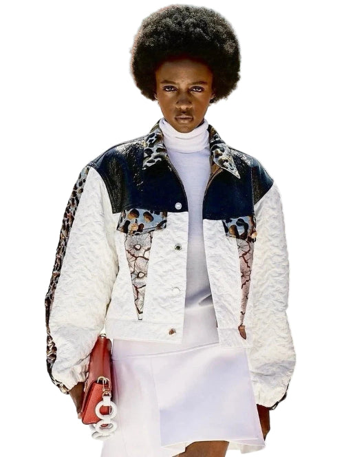 Louis Vuitton Leather Cropped Jacket