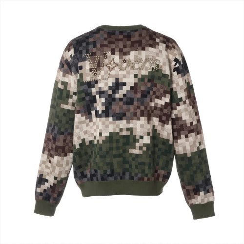 Louis Vuitton LV Cotton Men's Multicolor Damoflage Shirt