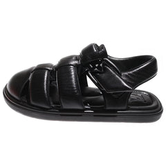 Black sandal on a white background