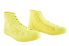 Louis Vuitton Luxembourg Tattoo Yellow Monogram High Top Sneakers