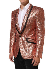 Dolce & Gabbana Pink Sequin 1 Button Jacket