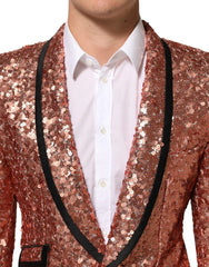 Dolce & Gabbana Pink Sequin 1 Button Jacket