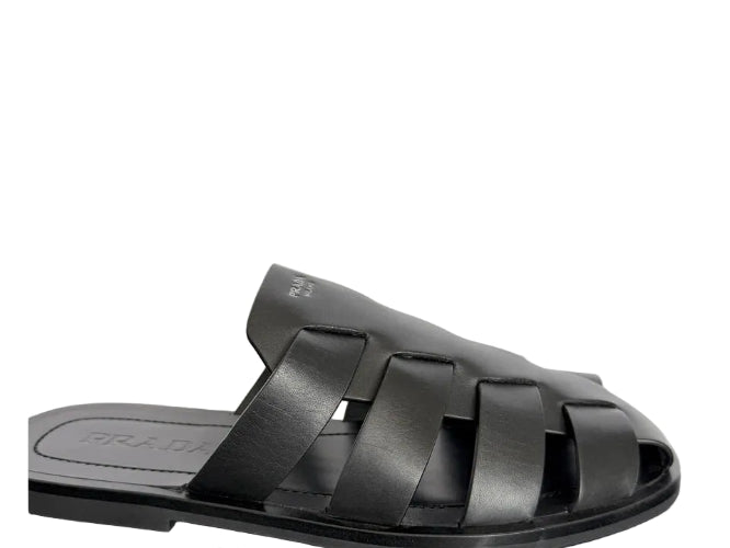 Prada Fisherman Leather Slides