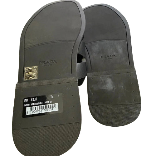 Prada Fisherman Leather Slides