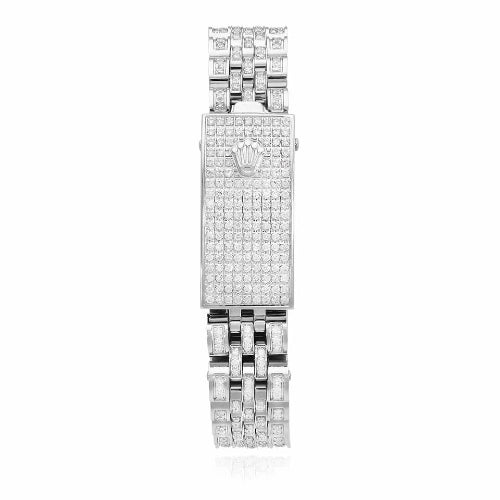 Rolex Datejust 26mm Diamond Pave Jubilee Band Diamond Bezel Pearl Dial Watch