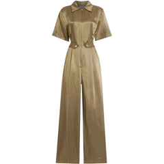Khaki jumpsuit on a white background