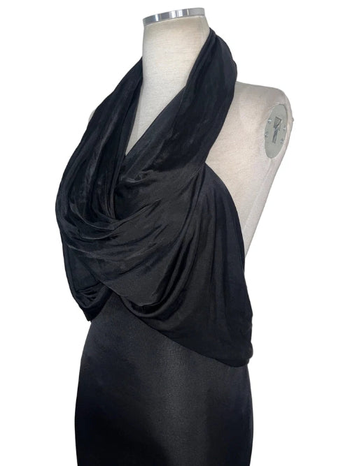 Saint Laurent Hooded Crepe Maxi Dress