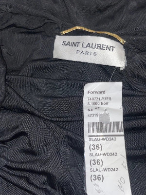 Saint Laurent Hooded Crepe Maxi Dress