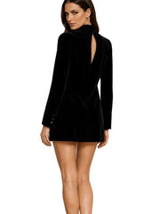 Saint Laurent Black Velvet Mini Dress