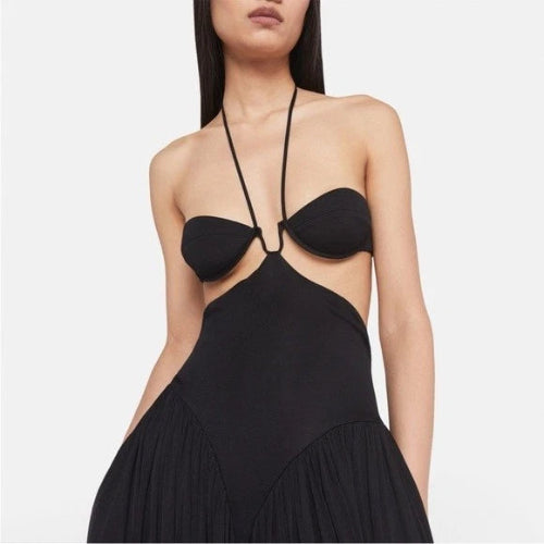 Stella McCartney Halter Neck Cut Out Midi Dress