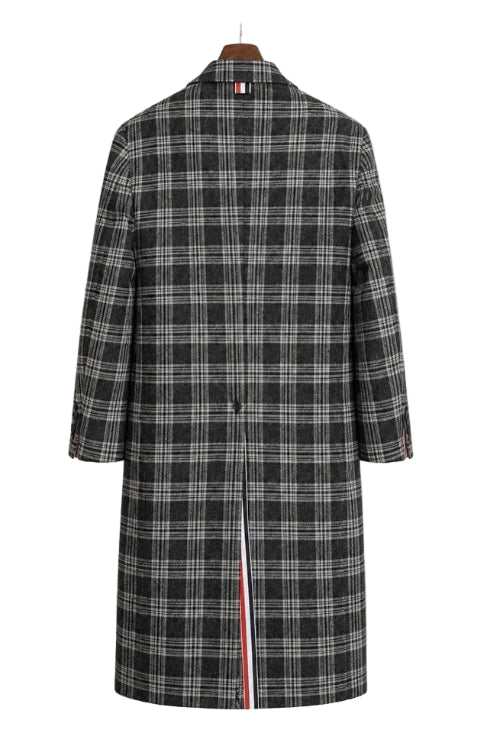 Thom Browne 100% Cashmere Prince of Wales Overcoat