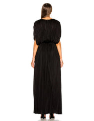 Black evening gown on a white background