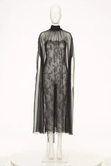 Valentino Black Lace Runway Dress