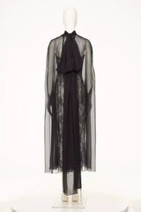 Valentino Black Lace Runway Dress