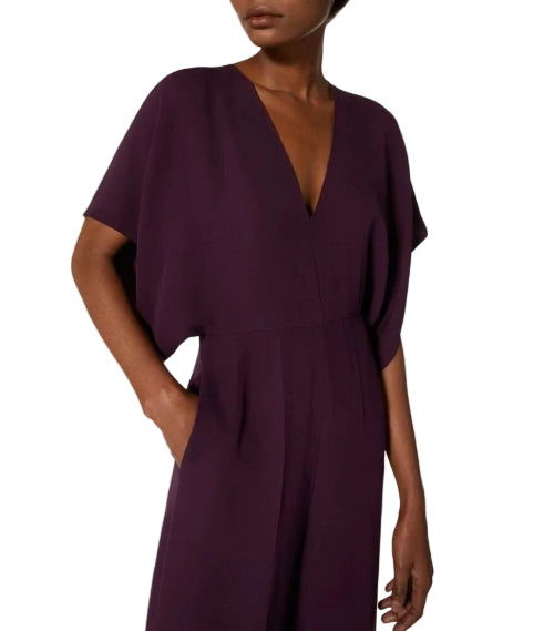 Valentino Garavani  Silk V-Neck Jumpsuit