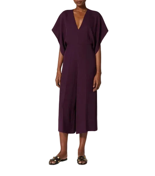 Valentino Garavani  Silk V-Neck Jumpsuit
