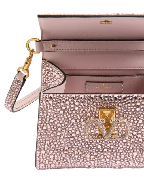 Valentino Swarovski® Crystal V-Sling Mini Handbag